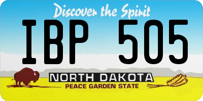 ND license plate IBP505