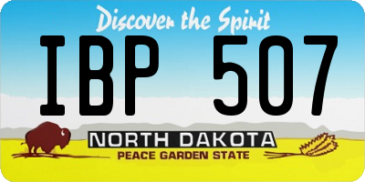ND license plate IBP507