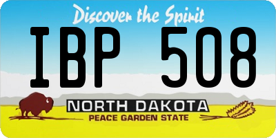 ND license plate IBP508