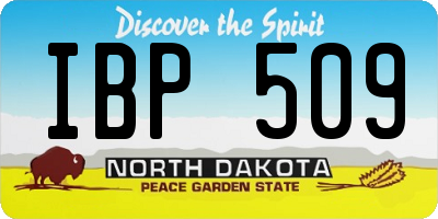 ND license plate IBP509