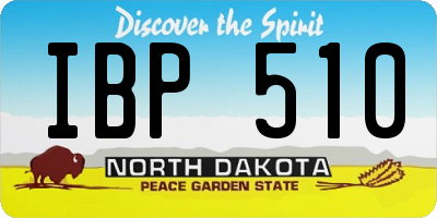 ND license plate IBP510