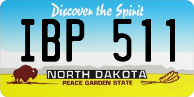 ND license plate IBP511