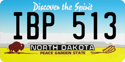 ND license plate IBP513