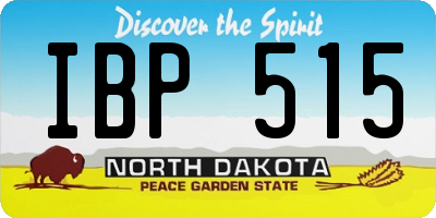 ND license plate IBP515