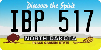 ND license plate IBP517