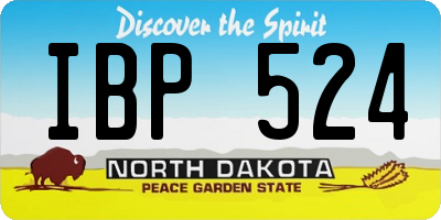 ND license plate IBP524