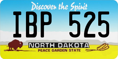 ND license plate IBP525