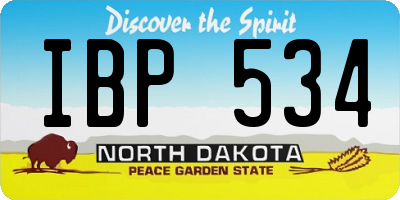 ND license plate IBP534