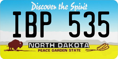 ND license plate IBP535
