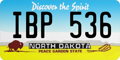 ND license plate IBP536