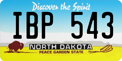 ND license plate IBP543