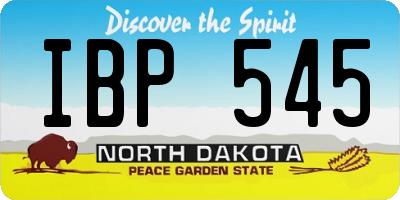 ND license plate IBP545