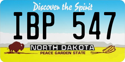 ND license plate IBP547