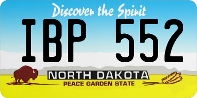 ND license plate IBP552