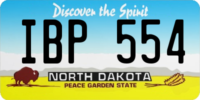 ND license plate IBP554