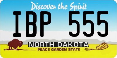 ND license plate IBP555