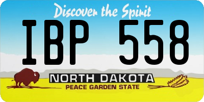 ND license plate IBP558