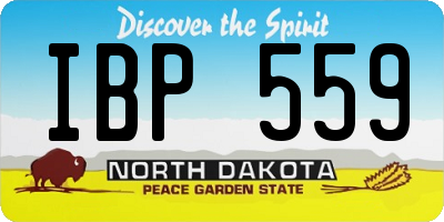 ND license plate IBP559