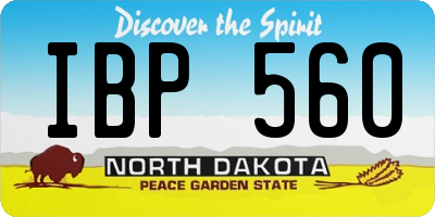 ND license plate IBP560