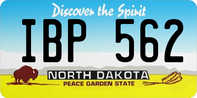 ND license plate IBP562