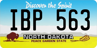ND license plate IBP563