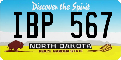 ND license plate IBP567