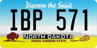 ND license plate IBP571
