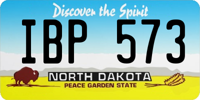 ND license plate IBP573