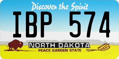 ND license plate IBP574