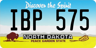 ND license plate IBP575