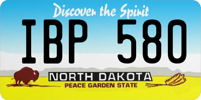ND license plate IBP580