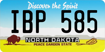 ND license plate IBP585