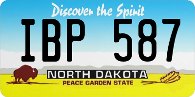 ND license plate IBP587