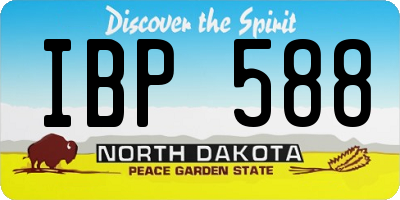 ND license plate IBP588