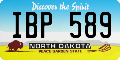 ND license plate IBP589