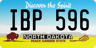 ND license plate IBP596
