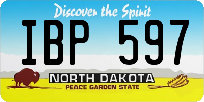 ND license plate IBP597