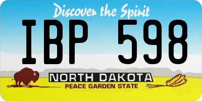 ND license plate IBP598