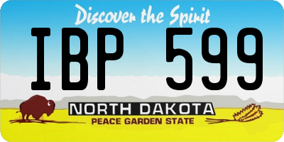 ND license plate IBP599