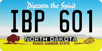 ND license plate IBP601