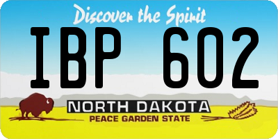 ND license plate IBP602