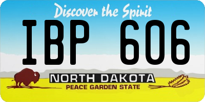 ND license plate IBP606