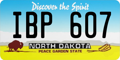 ND license plate IBP607