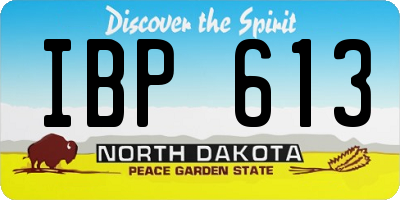 ND license plate IBP613