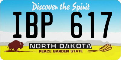 ND license plate IBP617