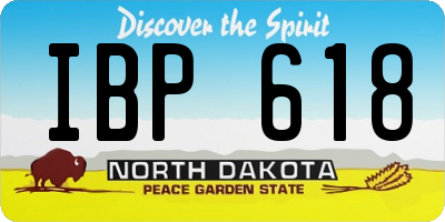 ND license plate IBP618