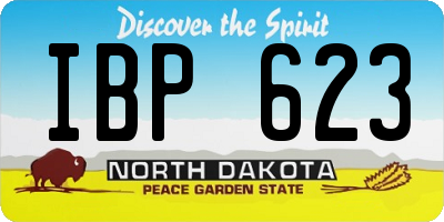 ND license plate IBP623
