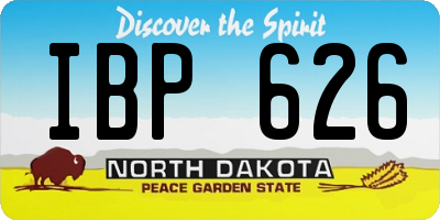 ND license plate IBP626
