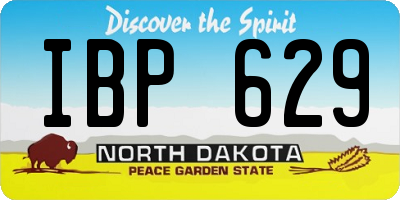 ND license plate IBP629