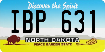 ND license plate IBP631